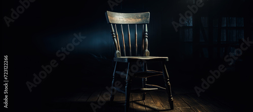 wooden chair with dim light 13