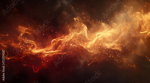 the universe in space with smoke from smoke, 