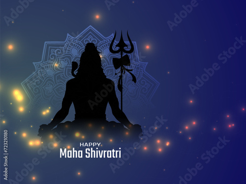 Happy Maha Shivratri traditional Indian festival celebration background