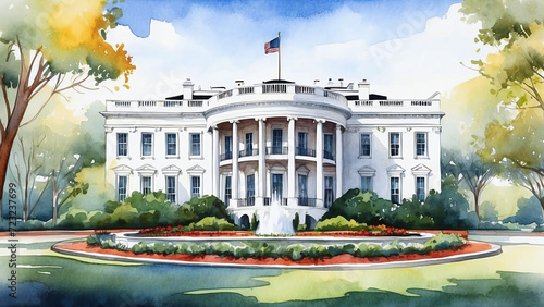 the white house in autumn
