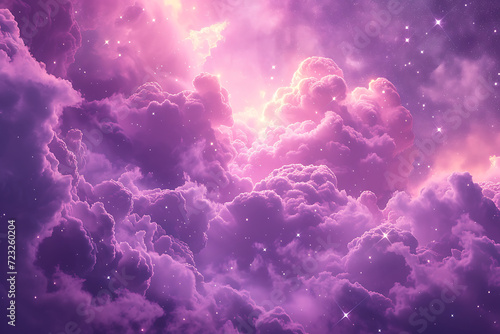 purple cloud and star wallpaper in