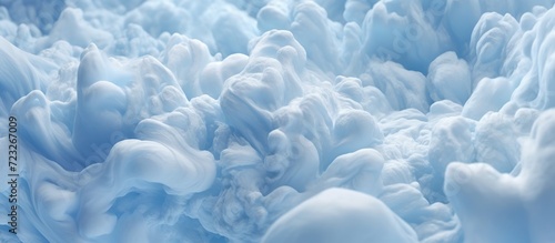 foam background on blue