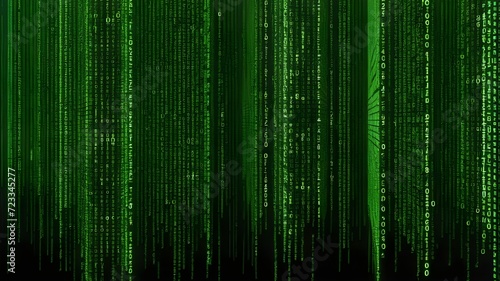 green binary code, matrix code background, coding matrix wallpaper. computer technology