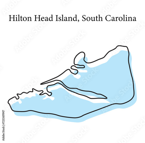 hilton head island south carolina map, hilton head island vector, hilton head island outline, hilton head island