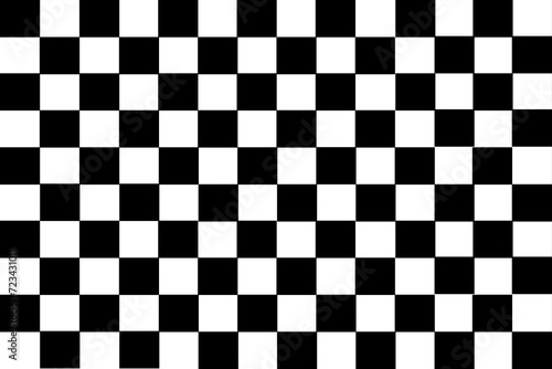 Checkered flag background. flag of racing car. Chess texture illustration. Black White color square pattern. 