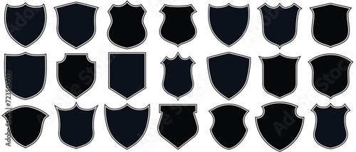 Shield icons set. Protect shield vector