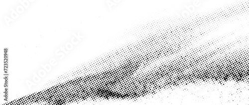 Halftone noise texture. Grunge dirty speckles, spots, dots background. Black white grit sand grain wallpaper. Retro pixel comic textured backdrop. Vector gritty cartoon pop art halftone overlay