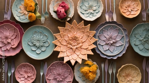 ceramics with floral motifs