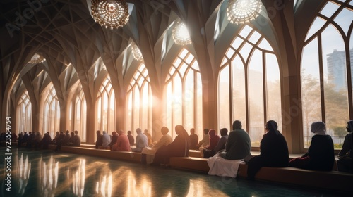 Breathtaking Sunlight Streaming Through Glass Windows - Hall of Worship