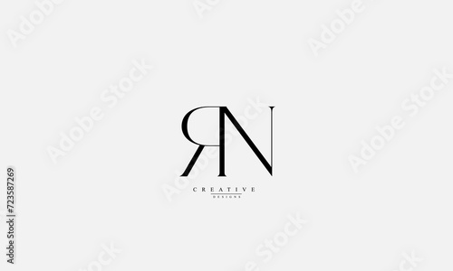 Alphabet letters Initials Monogram logo RN NR R N