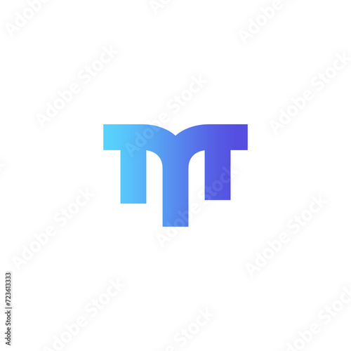 M Logo Vector Illustration. Letter M Strong Logo Design