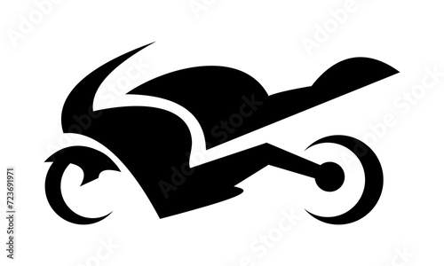 black motorsport silhouette vector