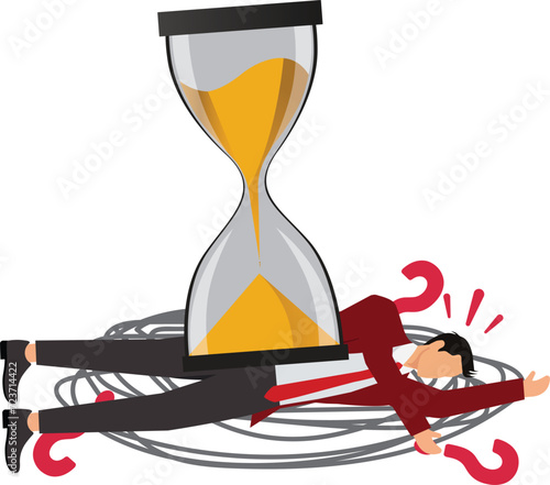 Hourglass,Depression,Deadline, Countdown, Waiting, Businessman,