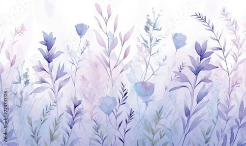 blue violet background with lavender watercolor 