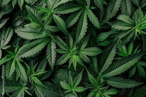 Dense Cannabis Plantation Texture