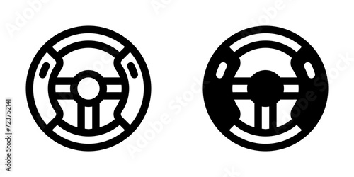 Editable steering wheel, racing game controller vector icon. Video game, game elements. Part of a big icon set family. Perfect for web and app interfaces, presentations, infographics, etc