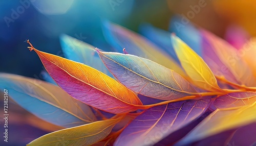 Tło, ilustracja z kolorowymi liśćmi
