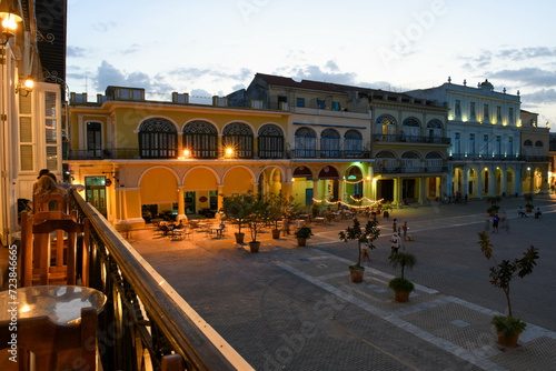 View at Vieja square at Havana on Cuba