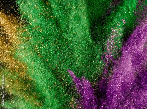 Mardi Gras, Abstract Colorful Splash Art Background. 