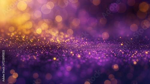 Purple Haze: Gold Bokeh on a Defocused Amethyst Background
