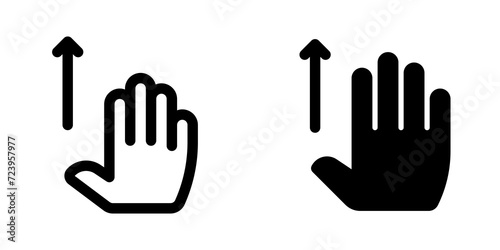Editable four fingers swipe up vector icon. Part of a big icon set family. Perfect for web and app interfaces, presentations, infographics, etc