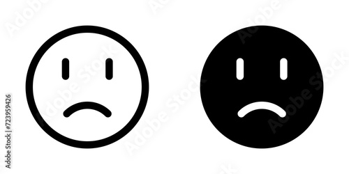 Editable frowning, sad, disappointed face vector icon. Part of a big icon set family. Perfect for web and app interfaces, presentations, infographics, etc