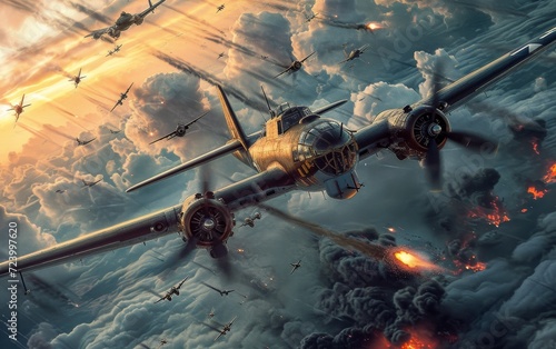 Skyward Battle: Airplane Combat in World War II.