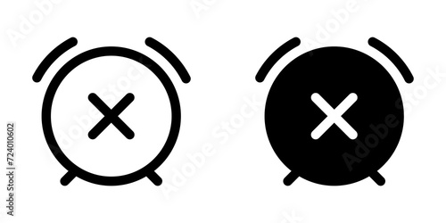 Editable vector turn off, close, delete alarm icon. Part of a big icon set family. Perfect for web and app interfaces, presentations, infographics, etc