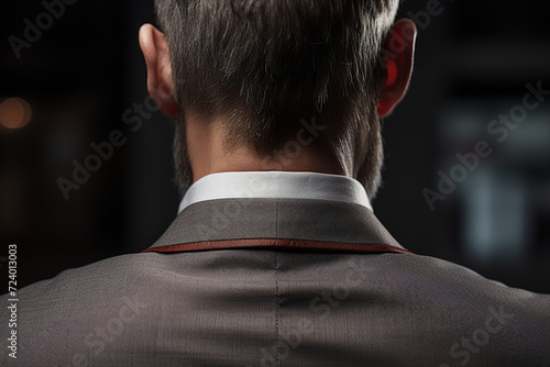 Generative ai picture of middle aged gentleman severe angry boss wearing suit