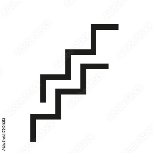 formes noires en escalier style memphis