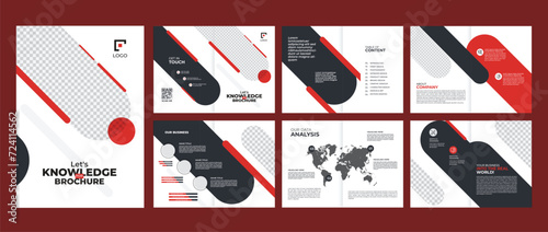 corporate business profile brochure layout template, annual report creative layout 12 page editable A4 size 