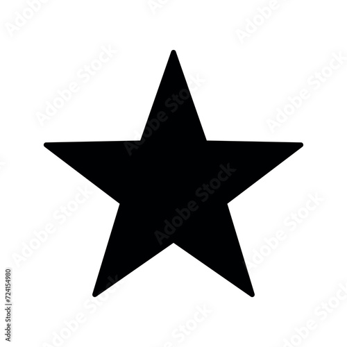 star icon, black symbol, star vector sign