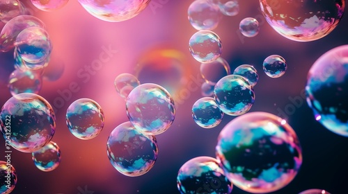 Image of a lot of bubbles in the air.