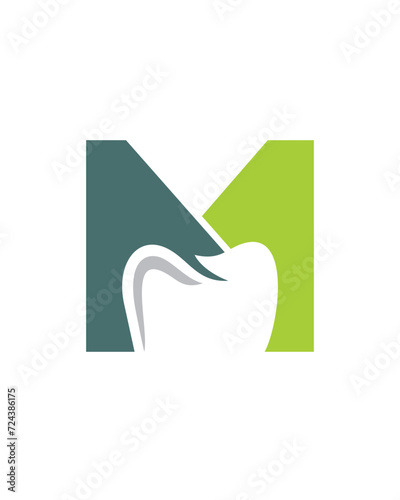 m dental logo , dentist logo