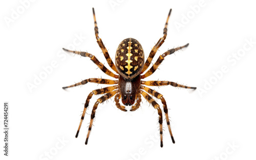 Orb Weaver Silk Spider on Transparent Background