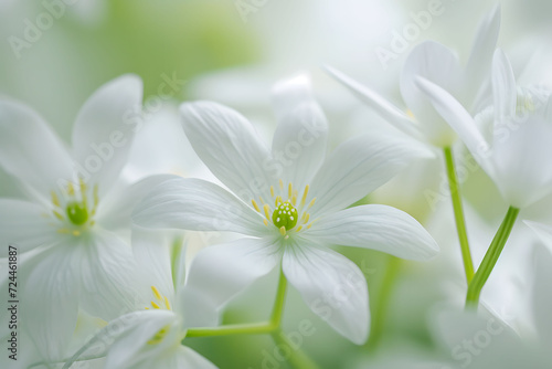 Close up white flowers background