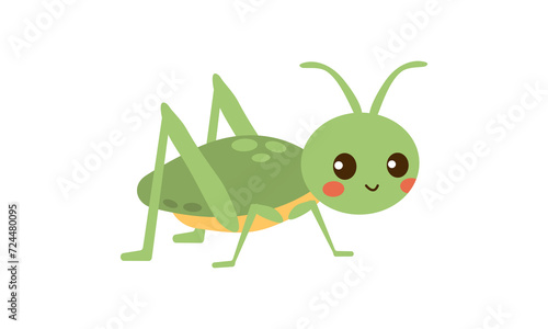 Grasshopper flat icon. You can be used grasshopper icon print cartoon flat style isolate on white background , promotional materials,flayer , banner, children book , sticker
