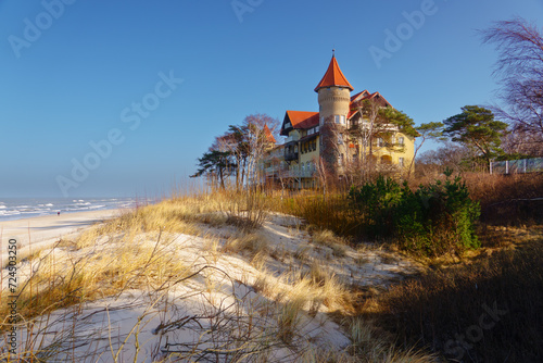 2023-02-21. beach in the seaside town of Leba, Leba, Poland