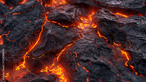 Lava texture fire background rock volcano magma molten hell hot flow flame pattern seamless. Earth lava crack volcanic texture ground fire burn explosion stone liquid black red inferno planet relief