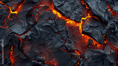 Lava texture fire background rock volcano magma molten hell hot flow flame pattern seamless.