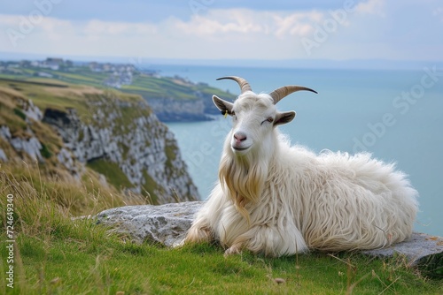 Cashmere goat in North Wales specifically at Great Orme