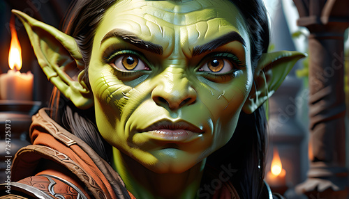 Empowered Diversity: The Multifaceted Professions and Armaments of Female Orcs.(Generative AI) 