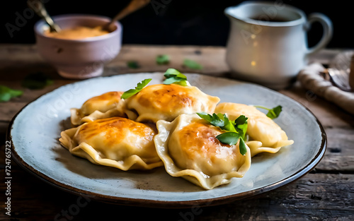 Capture the essence of Pierogi in a mouthwatering food photography shot