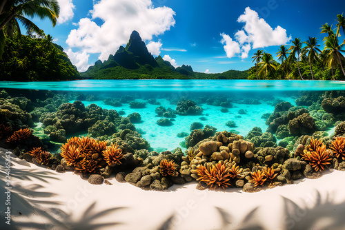 An Impressive Breathtaking Beauty of Bora-bora in The French Polynesia (PNG 6912x4608)