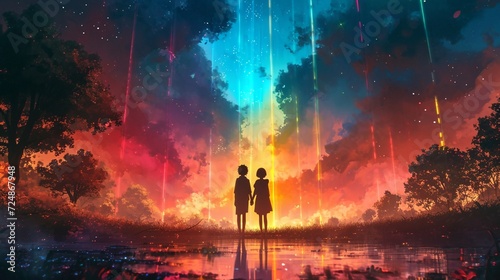 Valentine's Day Anime Love: Rainbow Romance for Couples