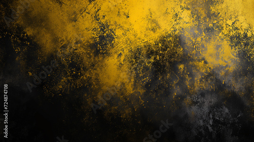 粒状のノイズとグラデーションの抽象的な背景画像 黄系色 Gradient rough abstract background with grainy noise. Yellow [Generative AI]