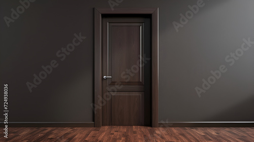 A Wenge color door, Wenge is a rich brown color with copper undertones, named after the dark wood of the