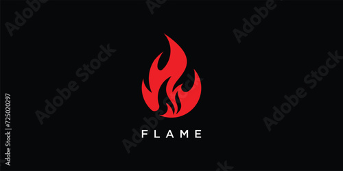 Fire Flame vector Logo design.