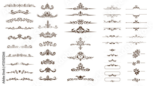 Mega huge collection of vector decorative elements and calligraphic flourishes vector template