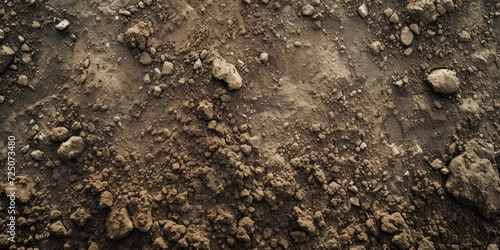 Close-Up of a Rocky Dirt Field